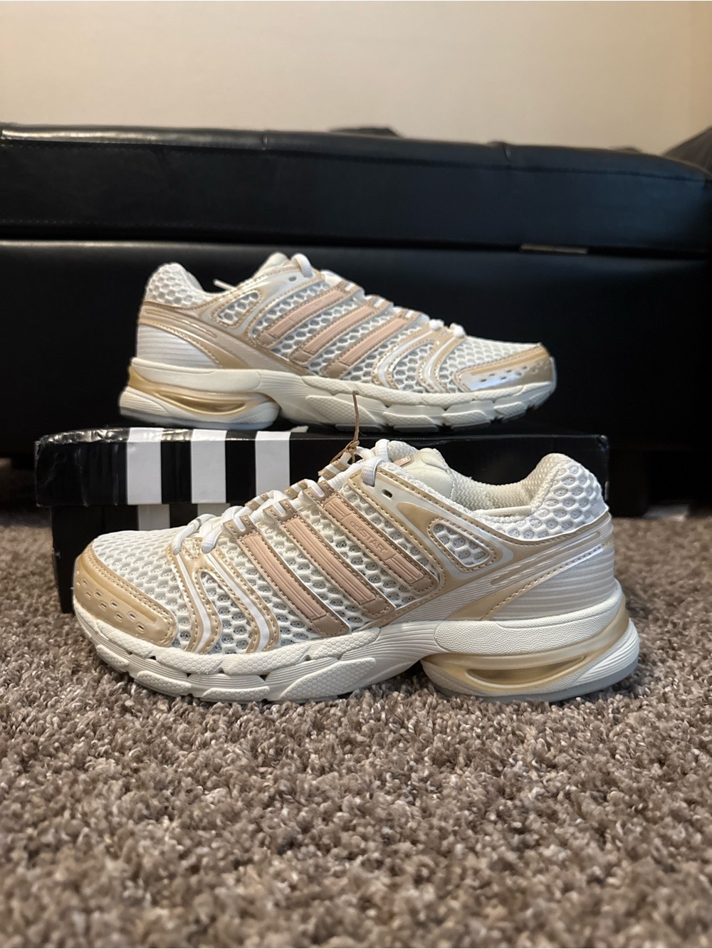 adidas Women’s Adistar Control 5 Sneakers in Cream and Light Tan